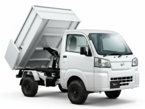 Daihatsu Hijet Cleaning Dump from right front with bed raised