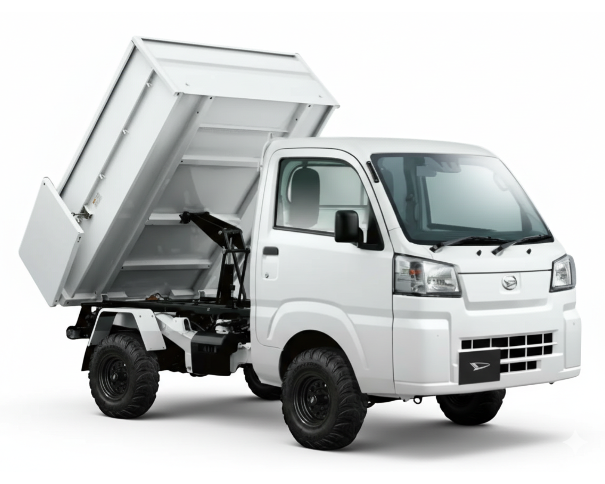 Daihatsu Hijet Cleaning Dump from right front with bed raised